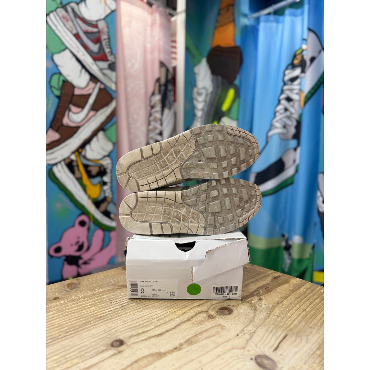 Nike Air Max 1 Patta White UK 8