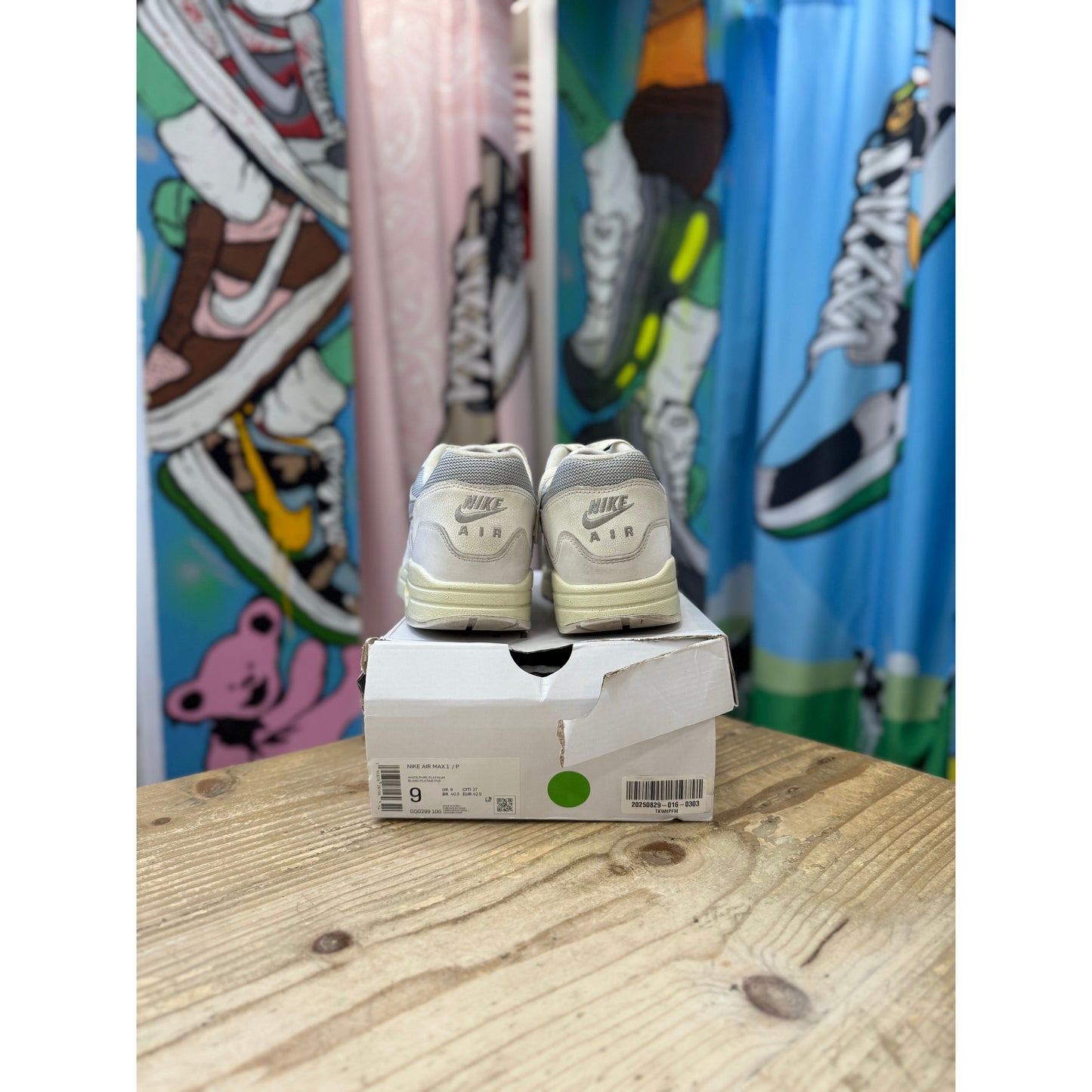 Nike Air Max 1 Patta White UK 8