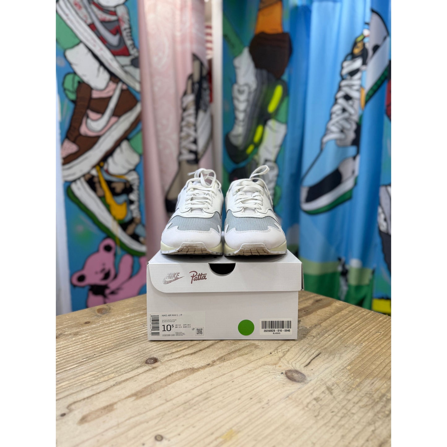 Nike Air Max 1 Patta White UK 9.5