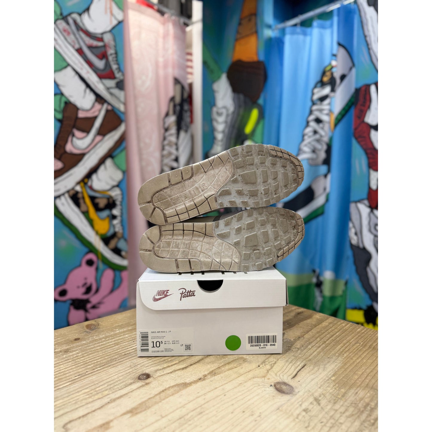 Nike Air Max 1 Patta White UK 9.5