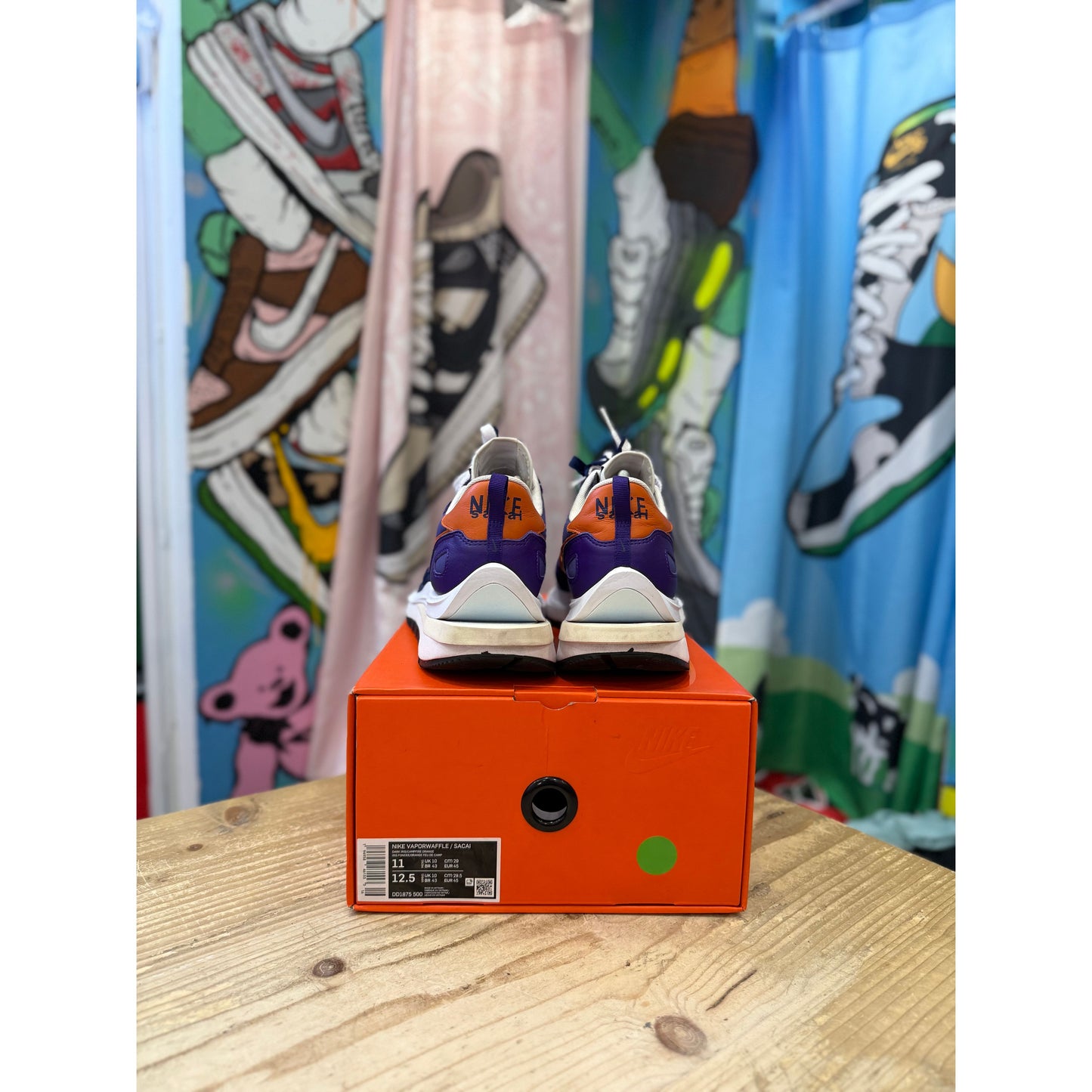 Nike Sacai Vaporwaffle Dark Iris UK10