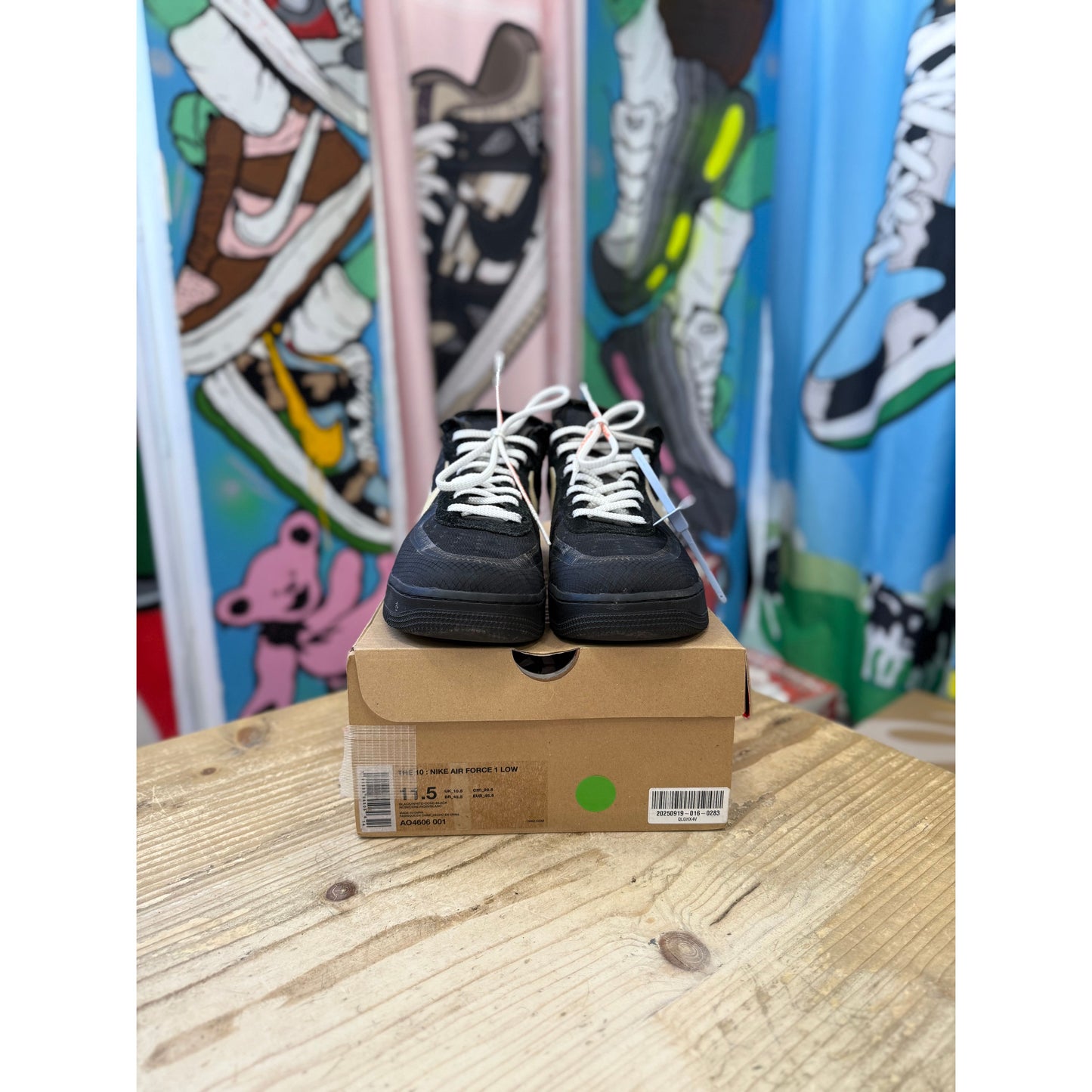 Nike Air Force 1 Low Off White Black UK 10.5