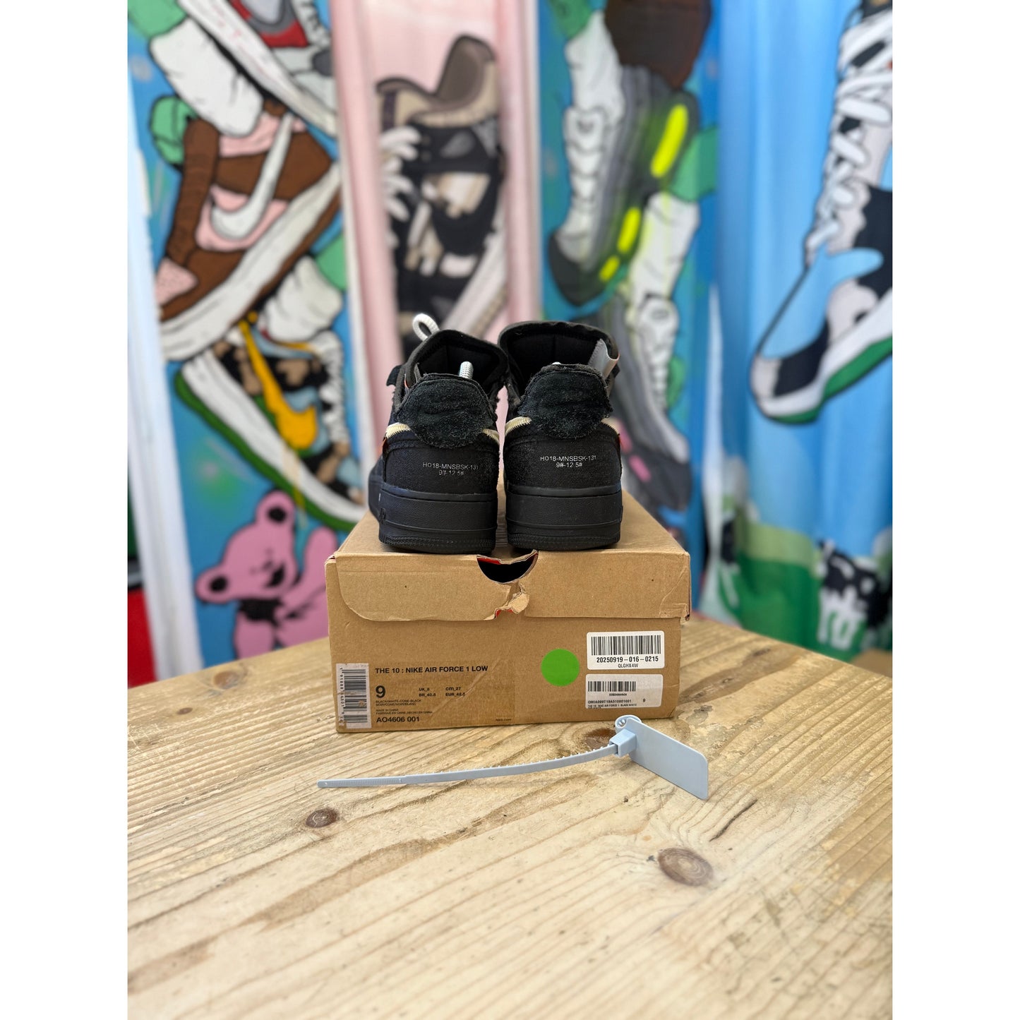 Nike Air Force 1 Low Off White Black UK 8