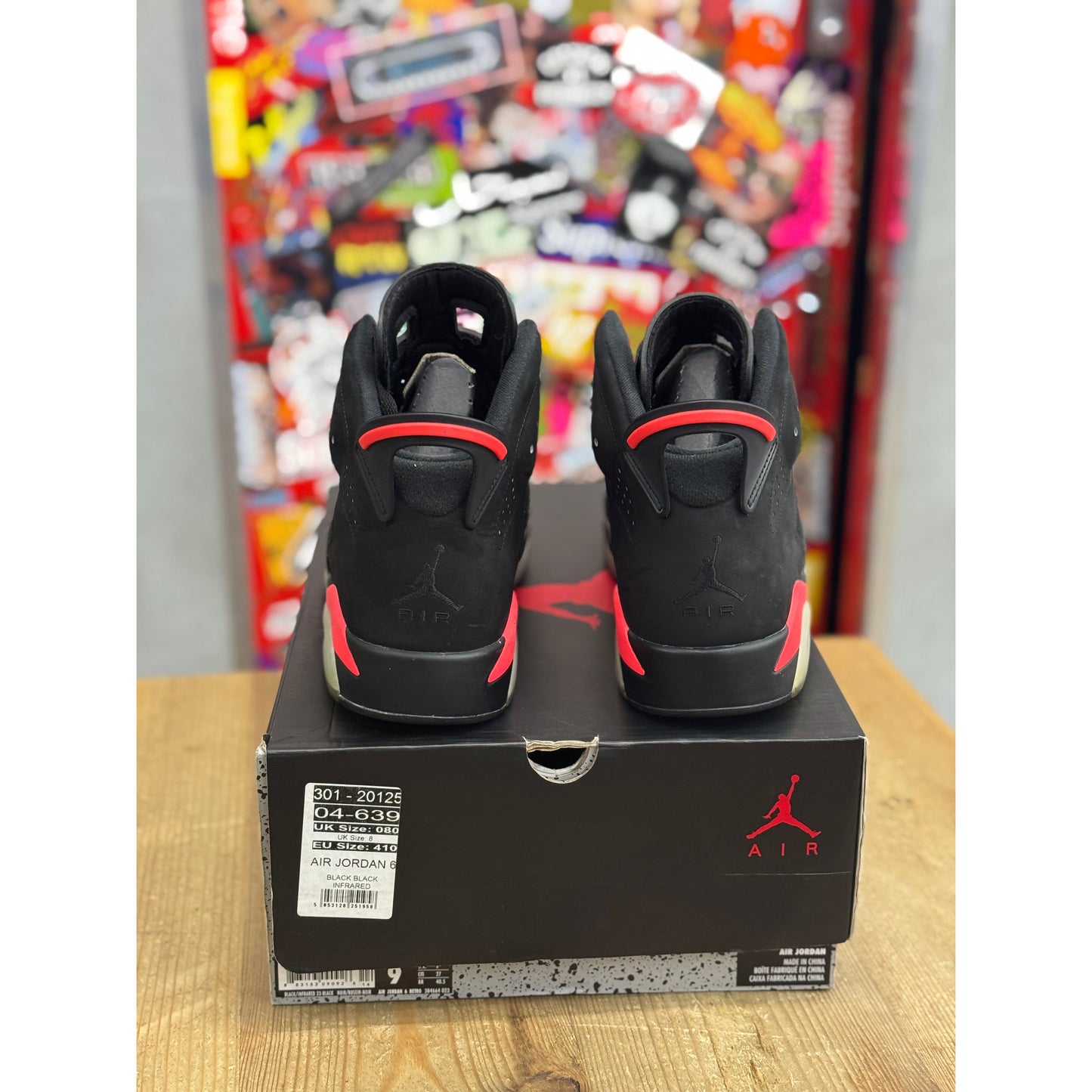 Jordan 6 Retro Black Infrared (2019) UK 8