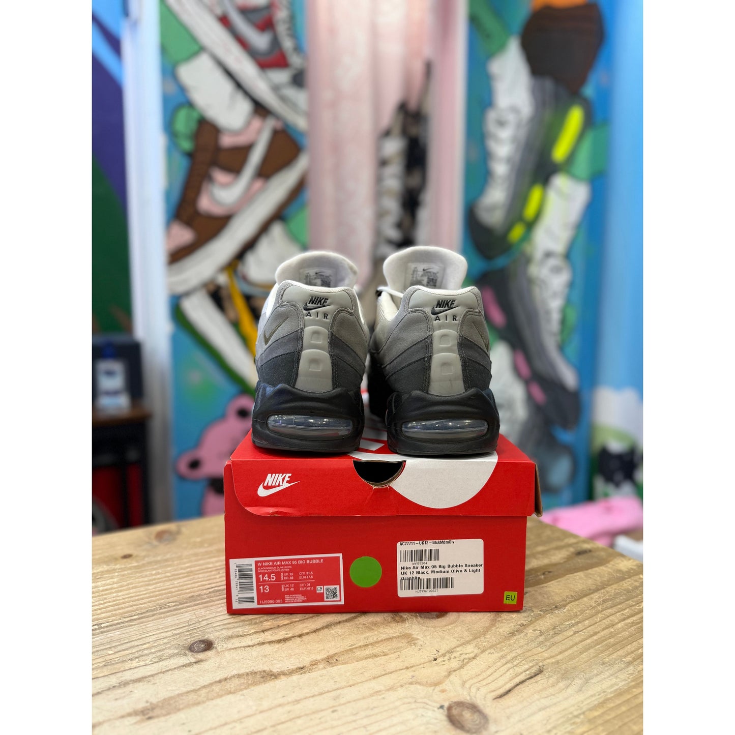 Nike Air Max 95 Big Bubble Black Medium Olive ( Women's ) UK12