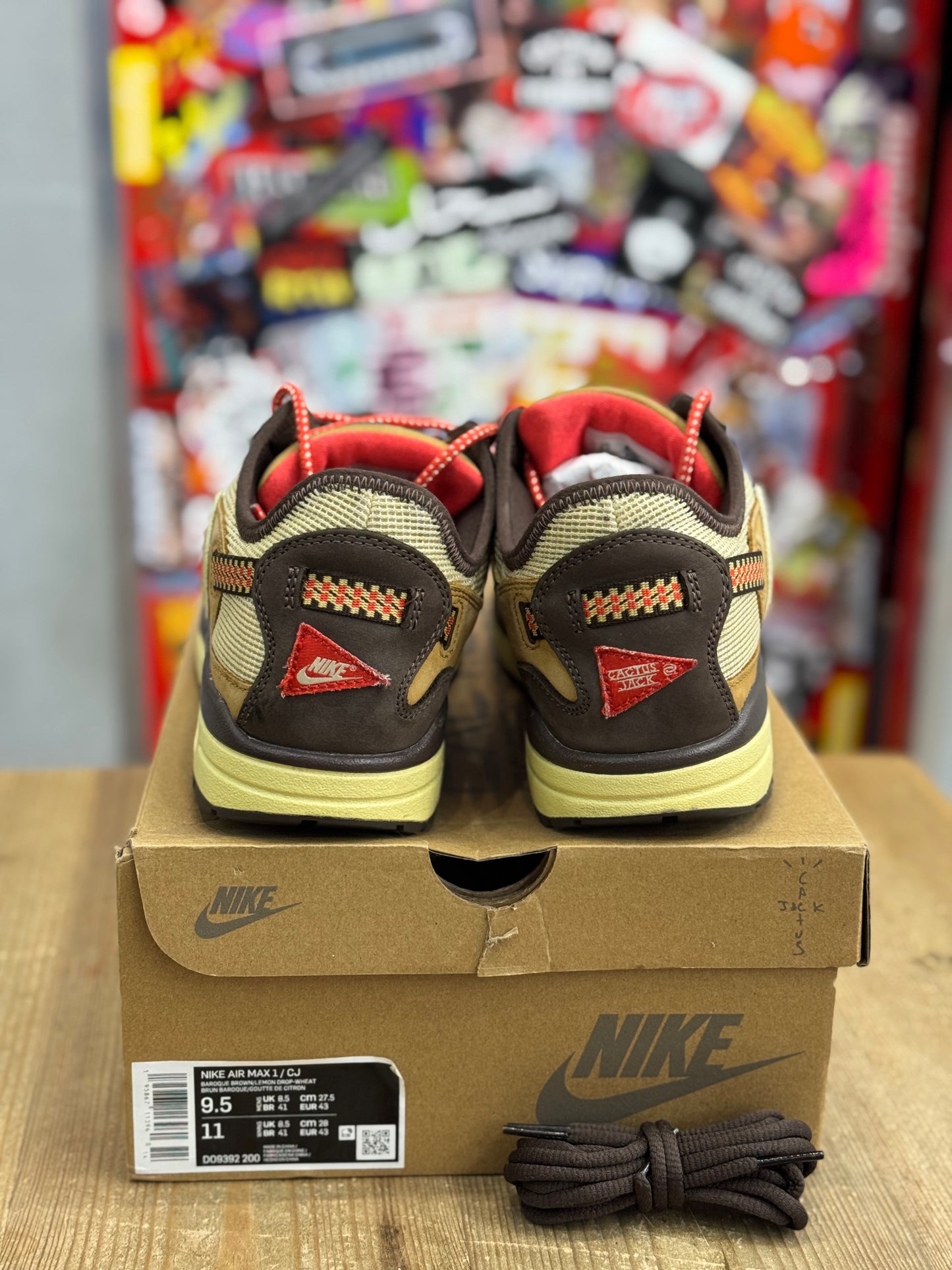 Nike Air Max 1 Travis Scott Cactus Jack Baroque Brown UK 8.5