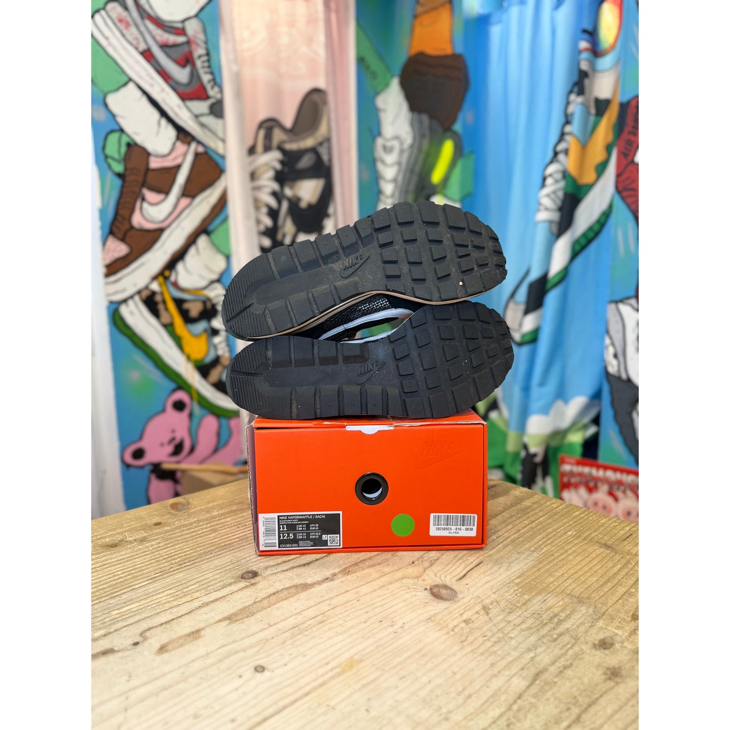Nike Sacai Vapourwaffle Black White UK 10