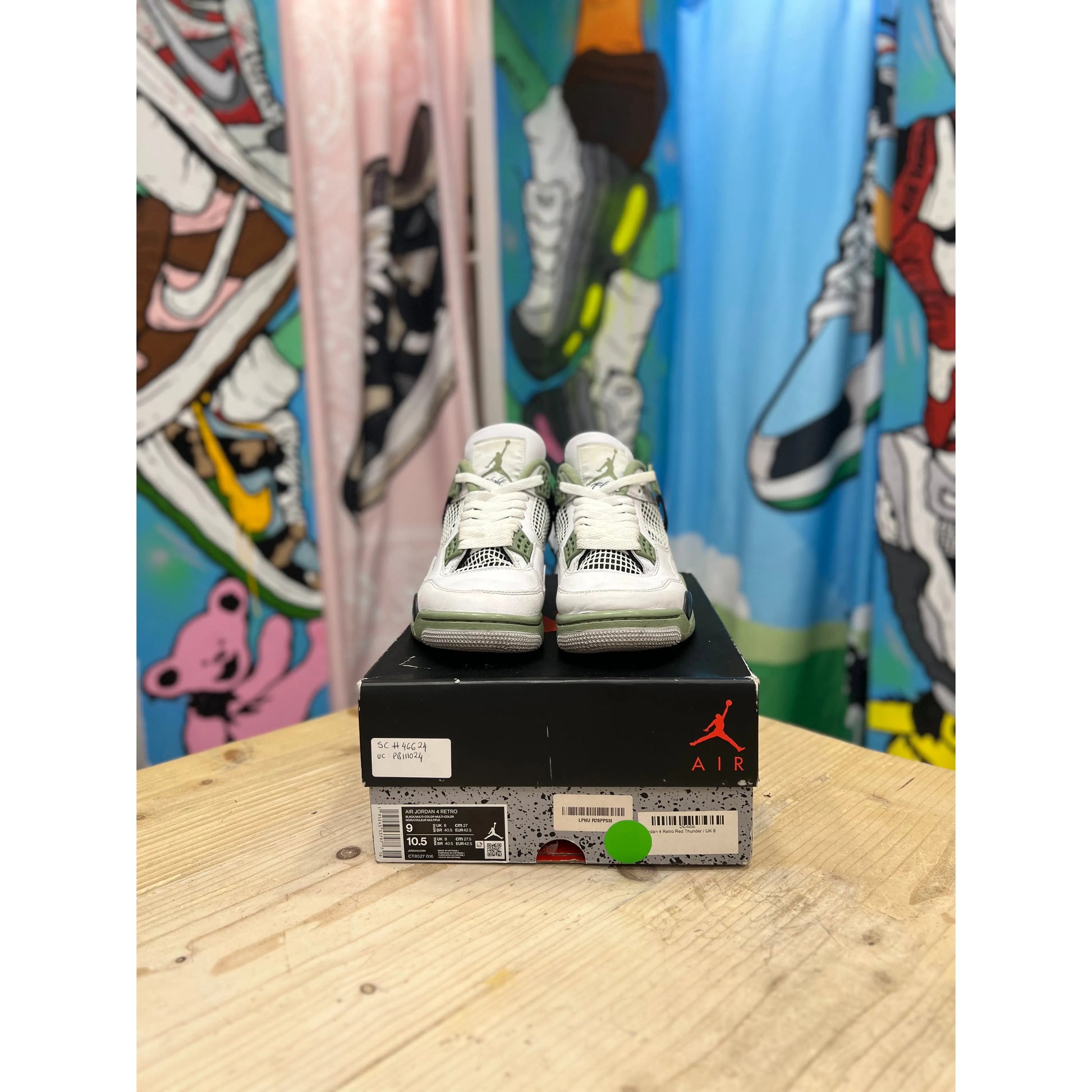 Jordan 4 Seafoam UK 6 by Jordan's in . Available at KershKicks for £175.00. A must-have for fans of Jordan's looking to elevate their style with this Kershkicked.
