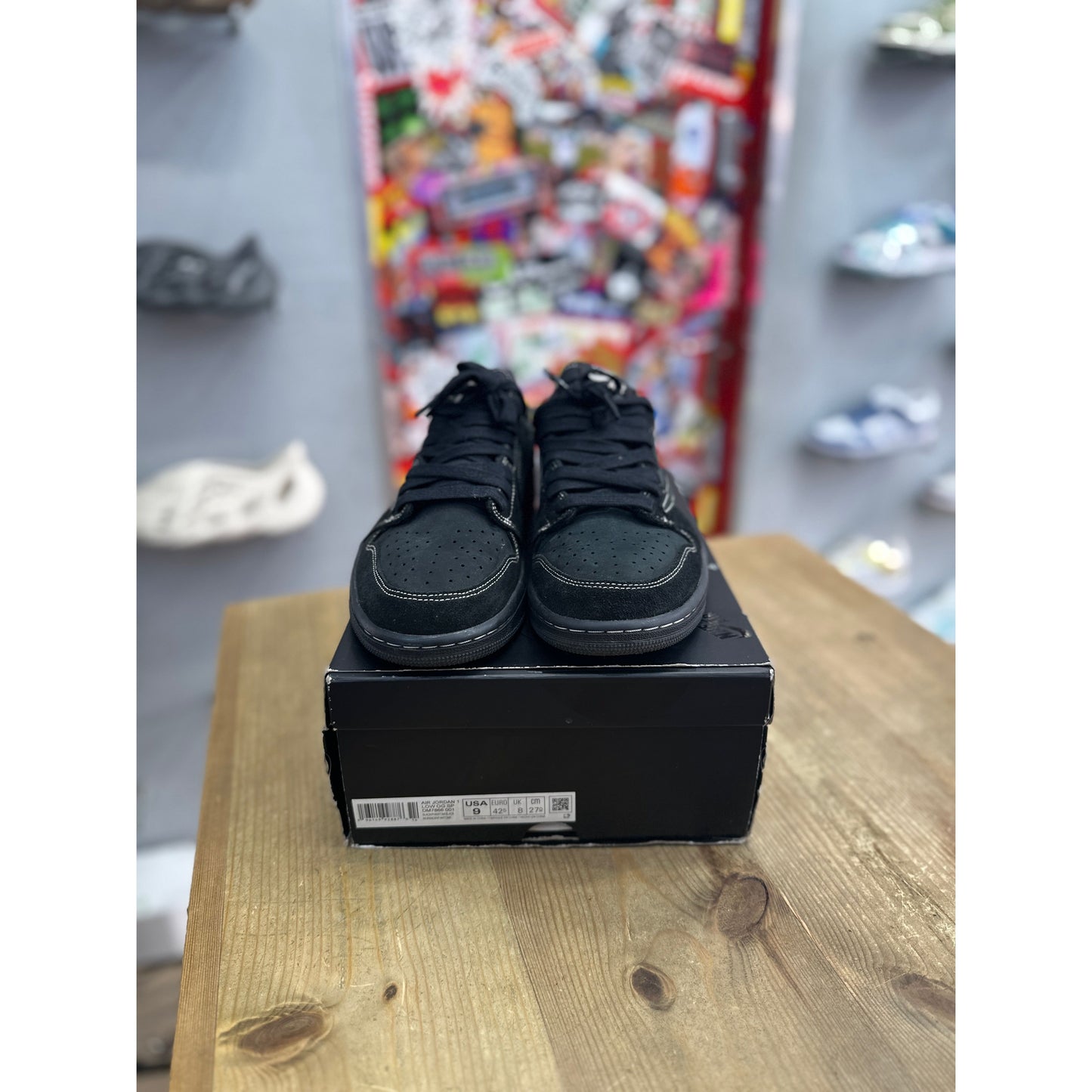 Jordan 1 Retro Low OG SP Travis Scott Black Phantom UK 8