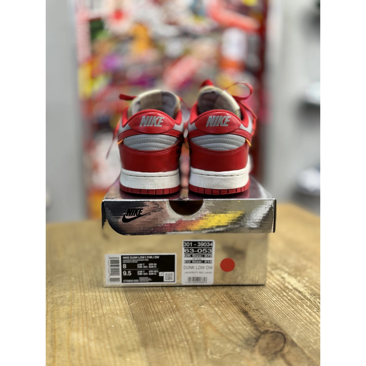 Nike Dunk Low Off-White University Red UK 7