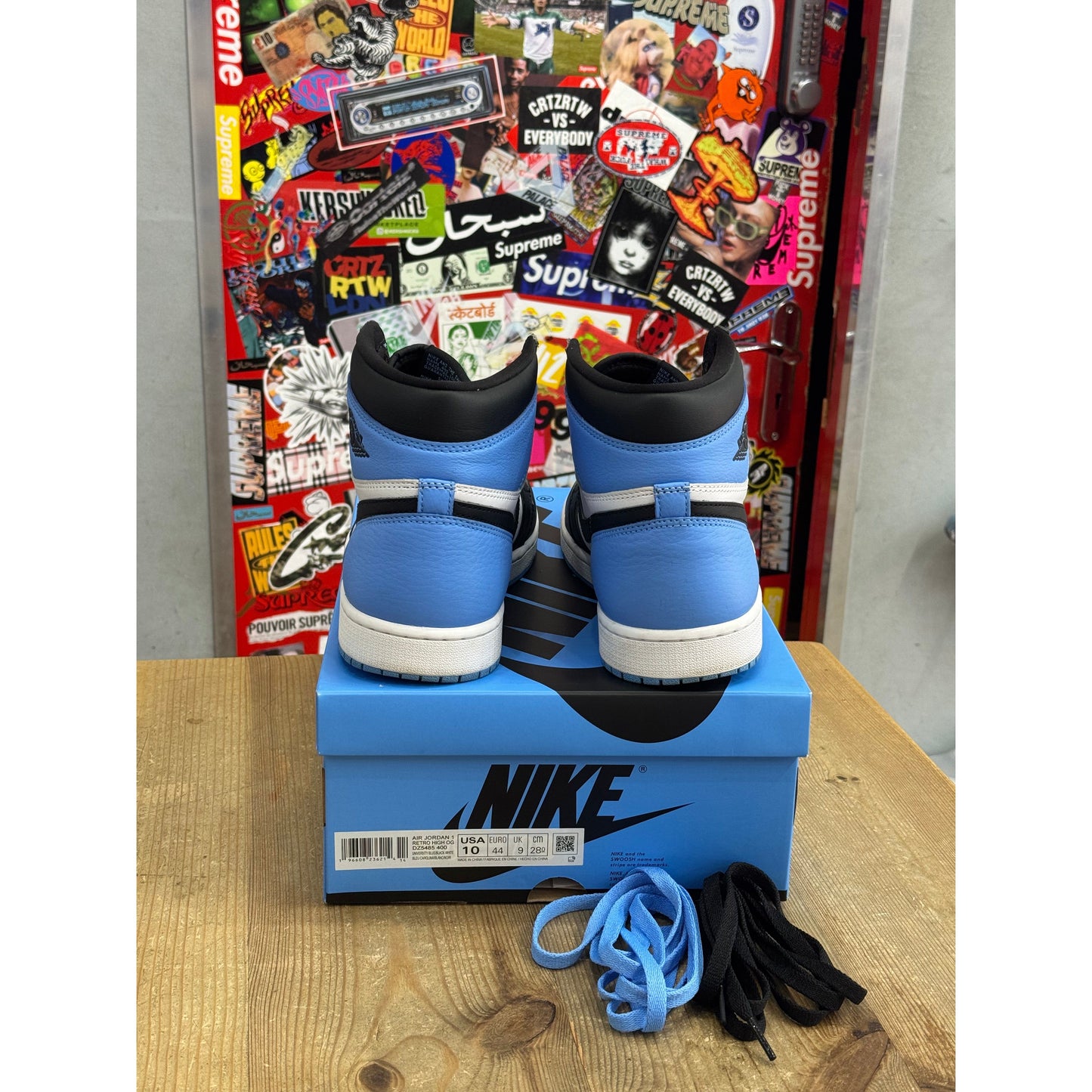 Jordan 1 Retro High OG UNC Toe UK 9