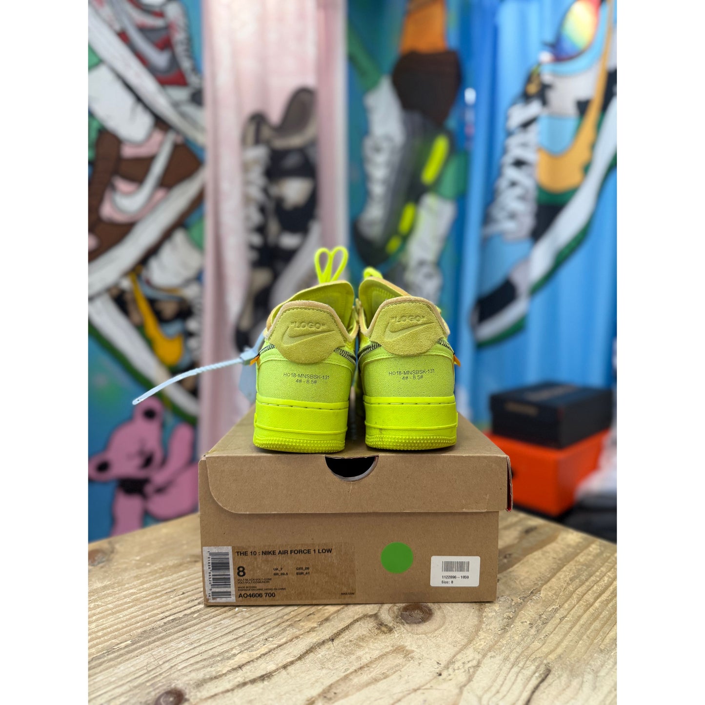 Nike Air Force 1 Low Off White Volt UK 7