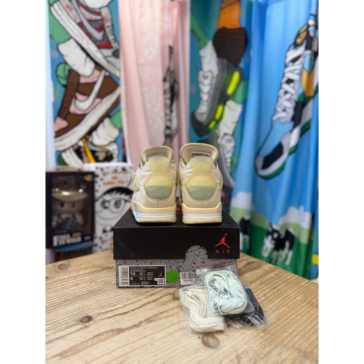 Jordan 4 Off White Sail UK 5