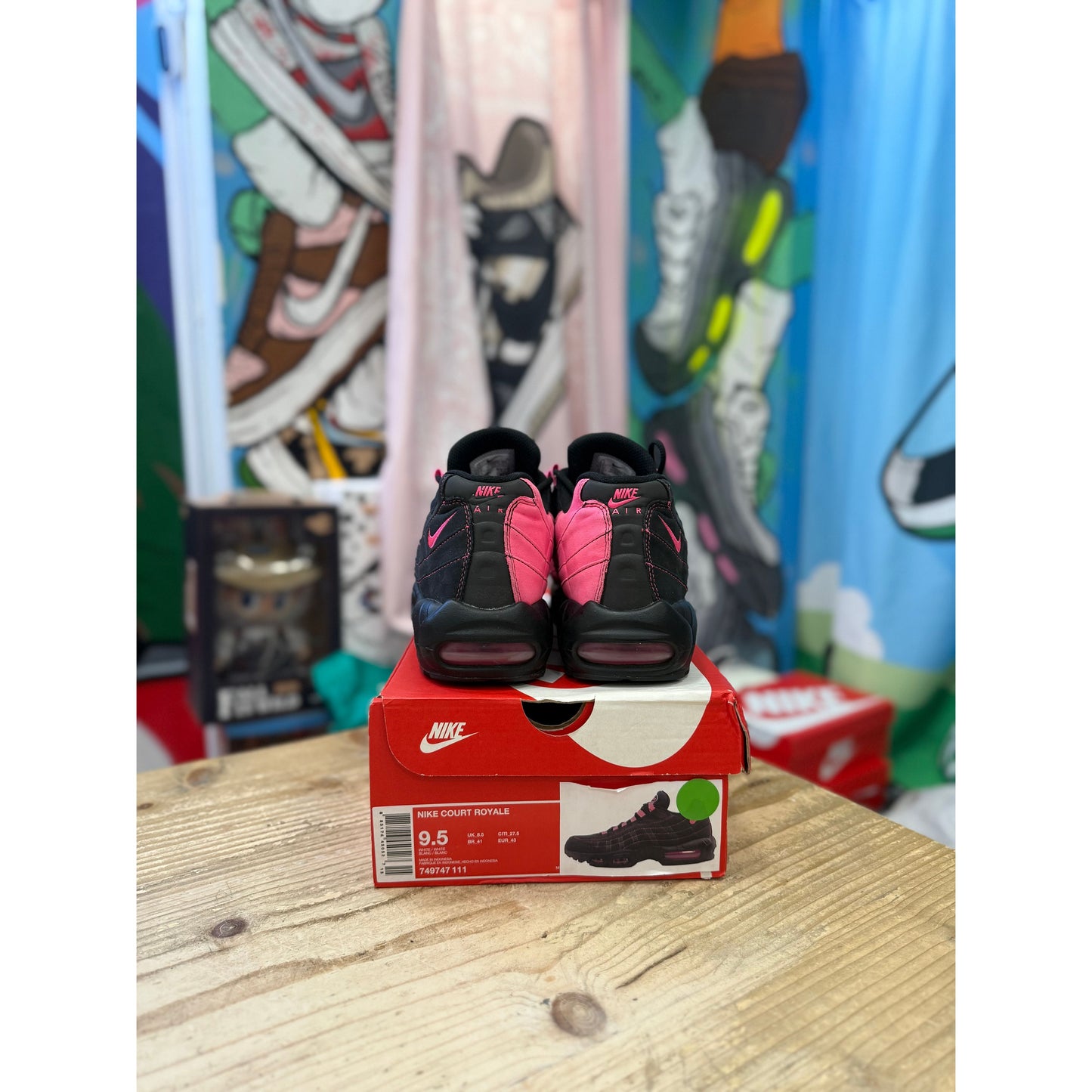 Nike Air Max 95 Black Pink Blast UK 8.5