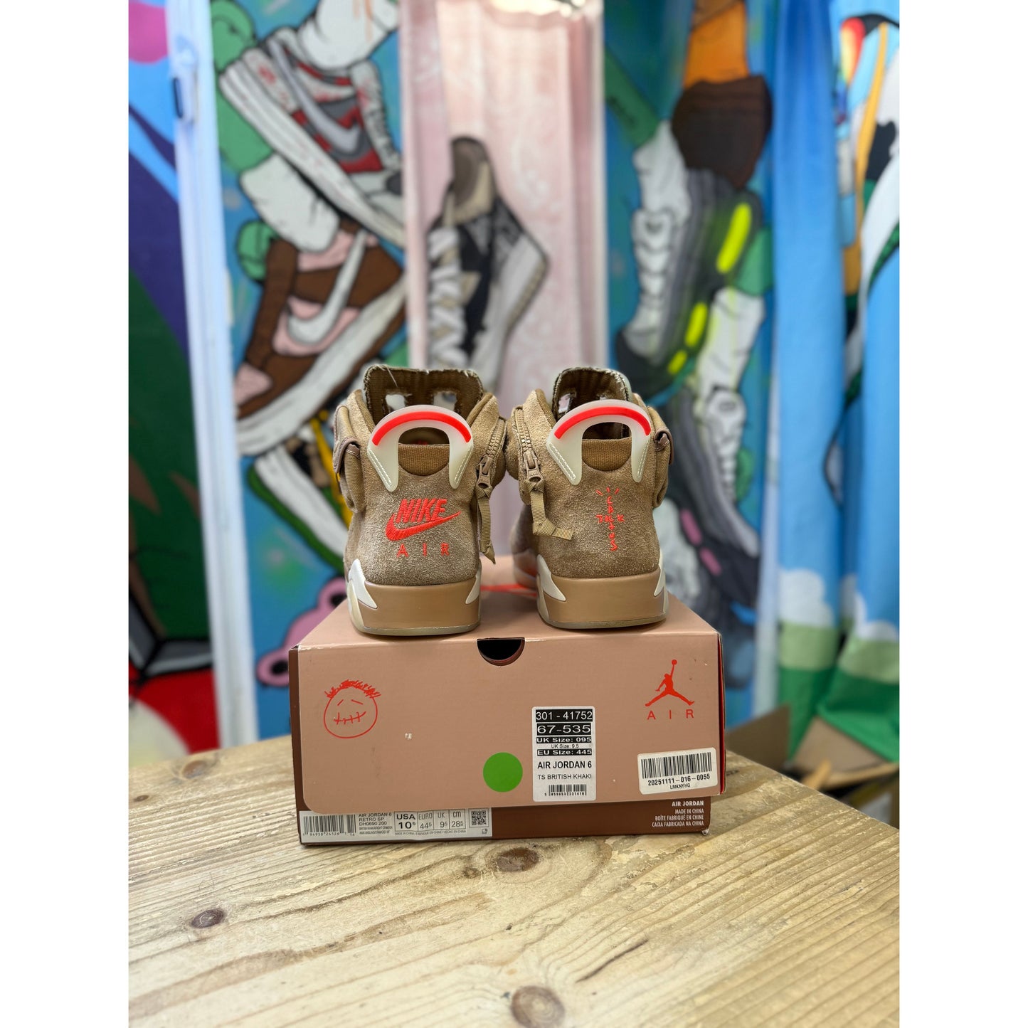 Jordan 6 Travis Scott British Khaki UK 9.5