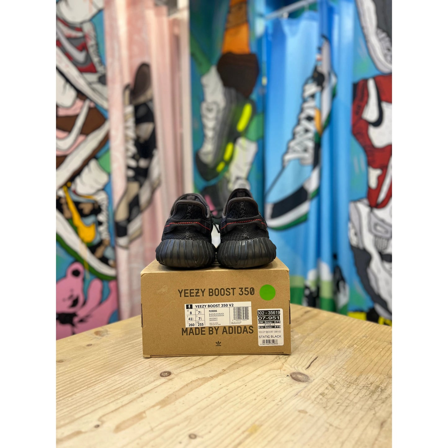 Yeezy 350 Static Black UK 7.5