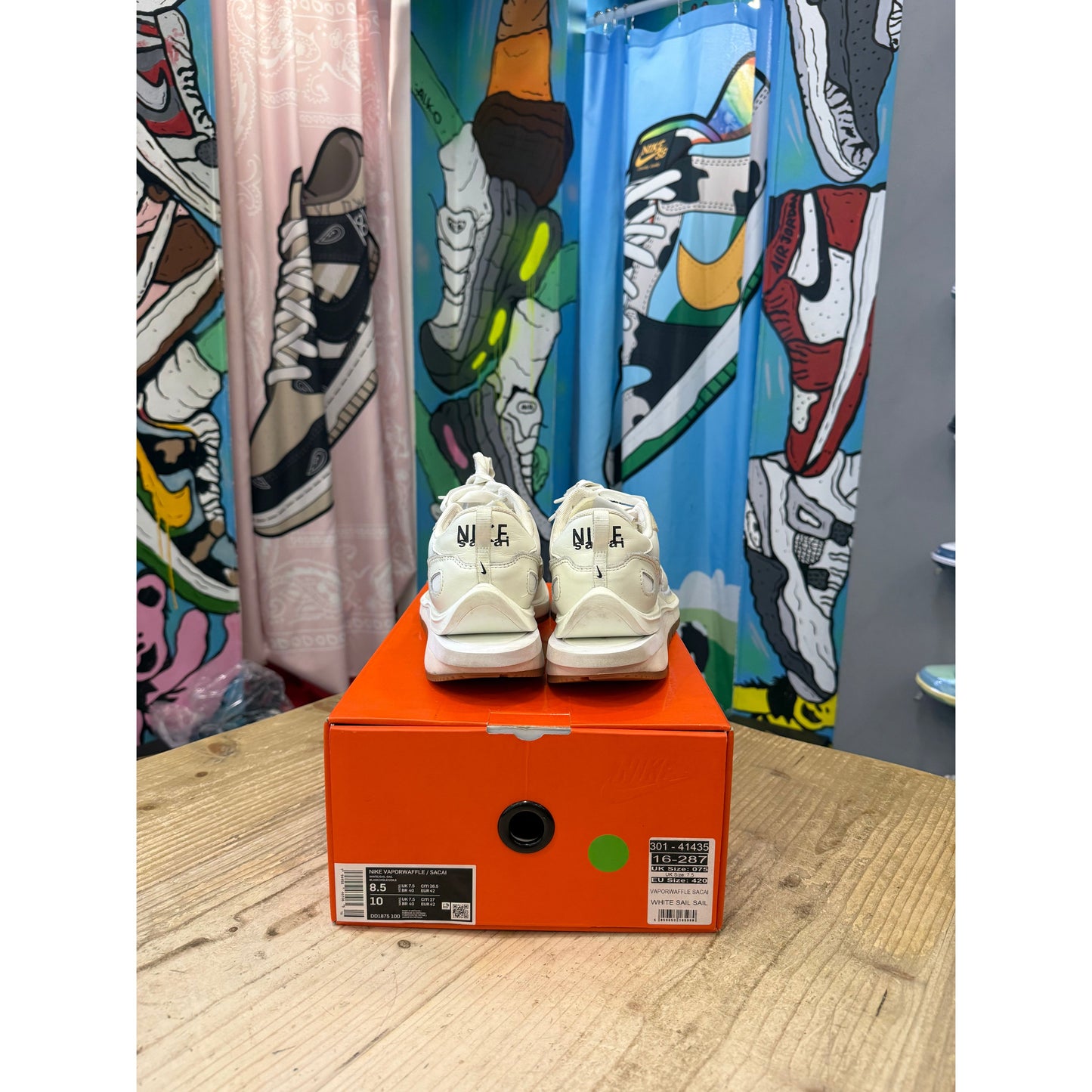 Nike Sacai VapourWaffle White Sail UK 7.5