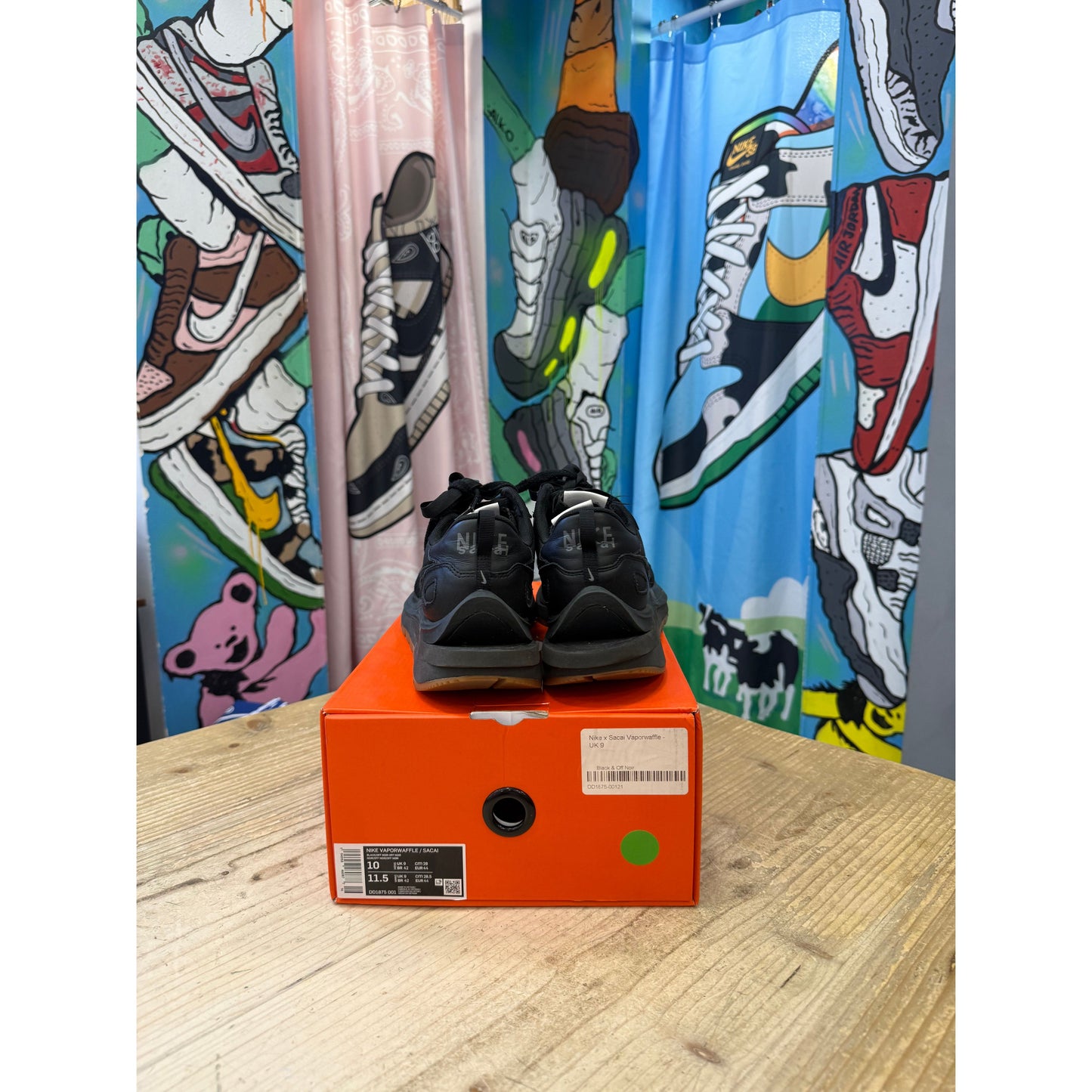Nike Sacai VapourWaffle Black Gum UK 9