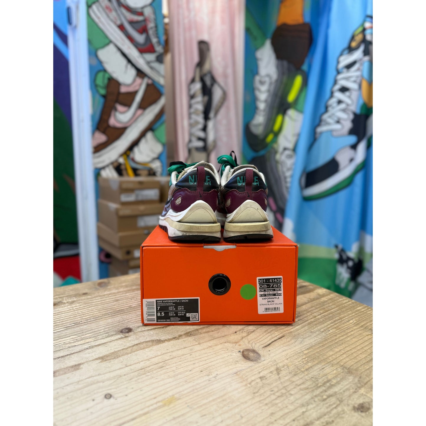 Nike Sacai Vapourwaffle Villain Red UK 6