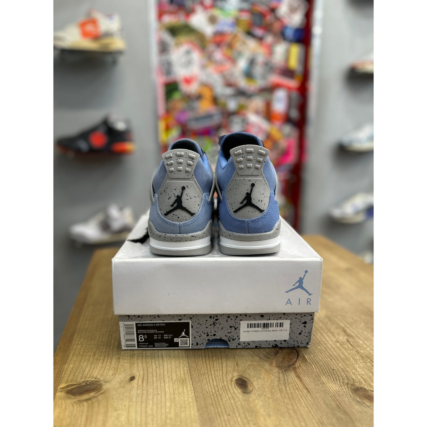 Jordan 4 Retro University Blue UK7.5