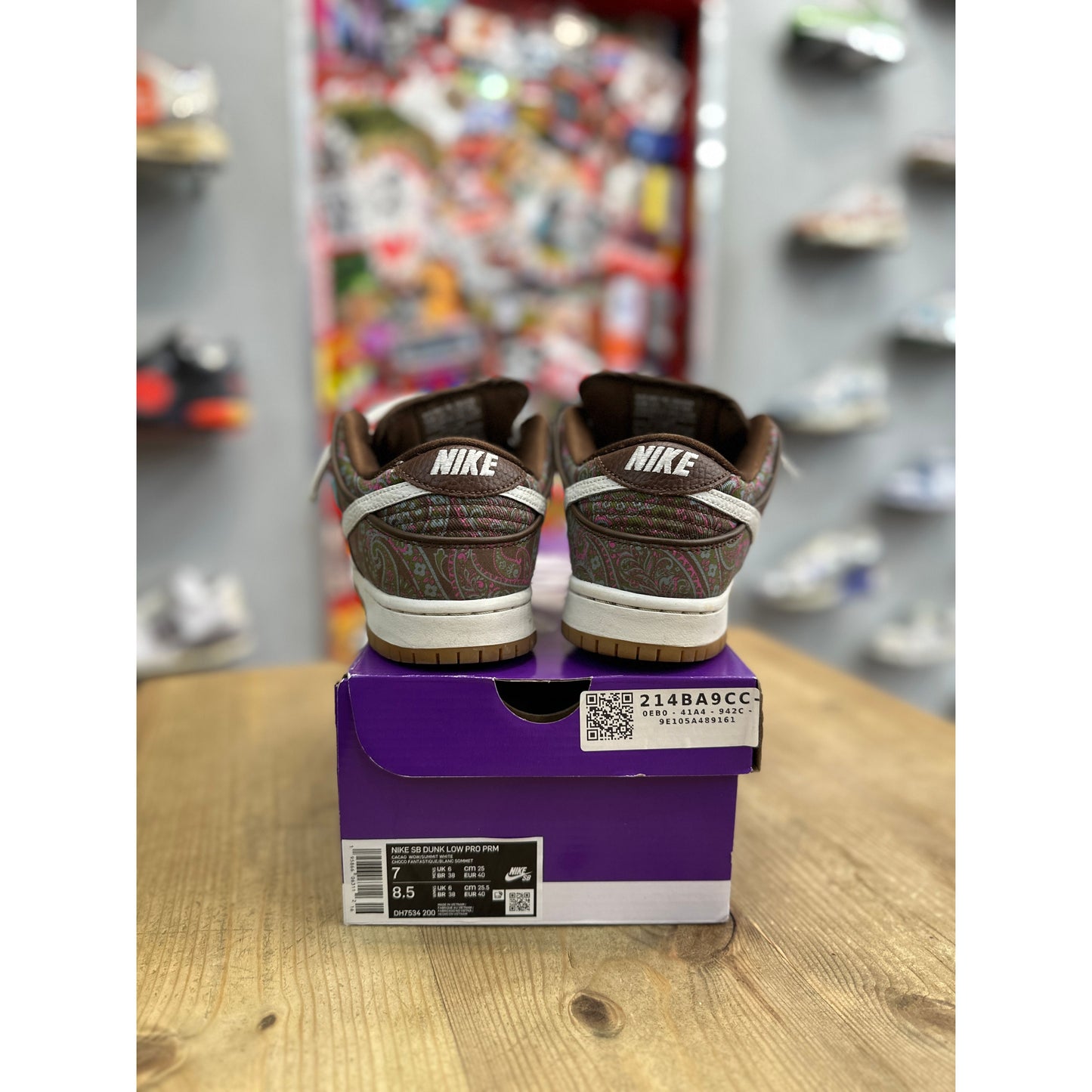 Nike SB Dunk Low Pro Paisley Brown UK 6