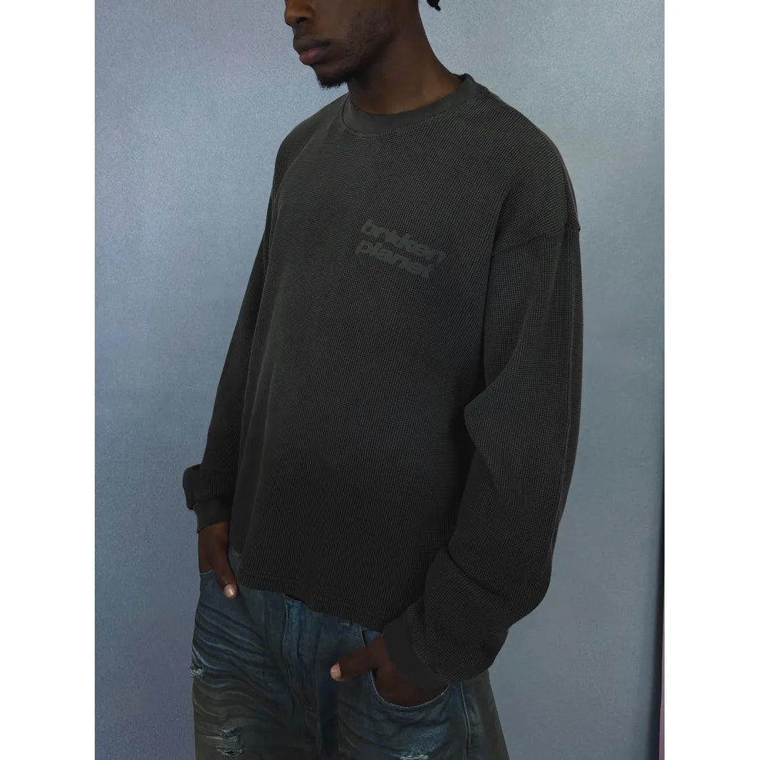 STAR LOGO SUNFADED WAFFLE LONG SLEEVE