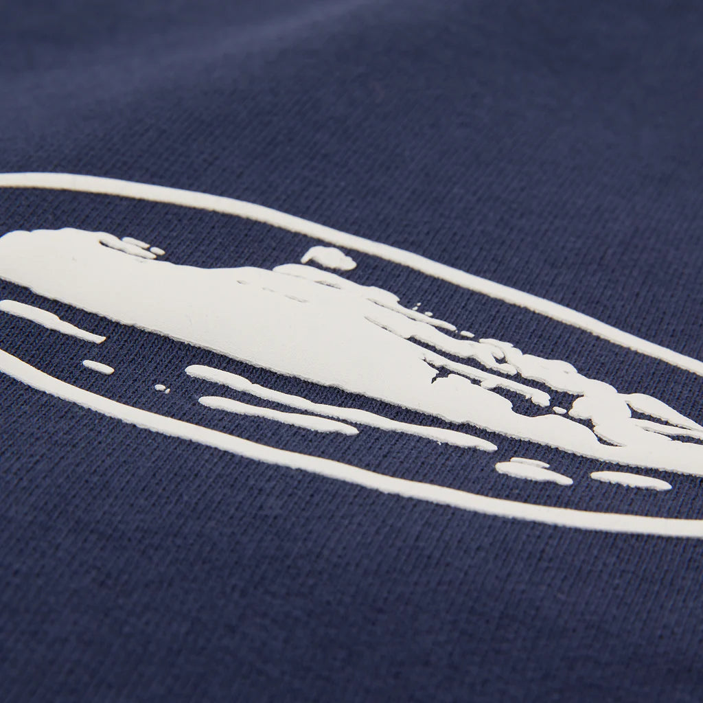 Corteiz Island Puff Print Sweatshort Navy