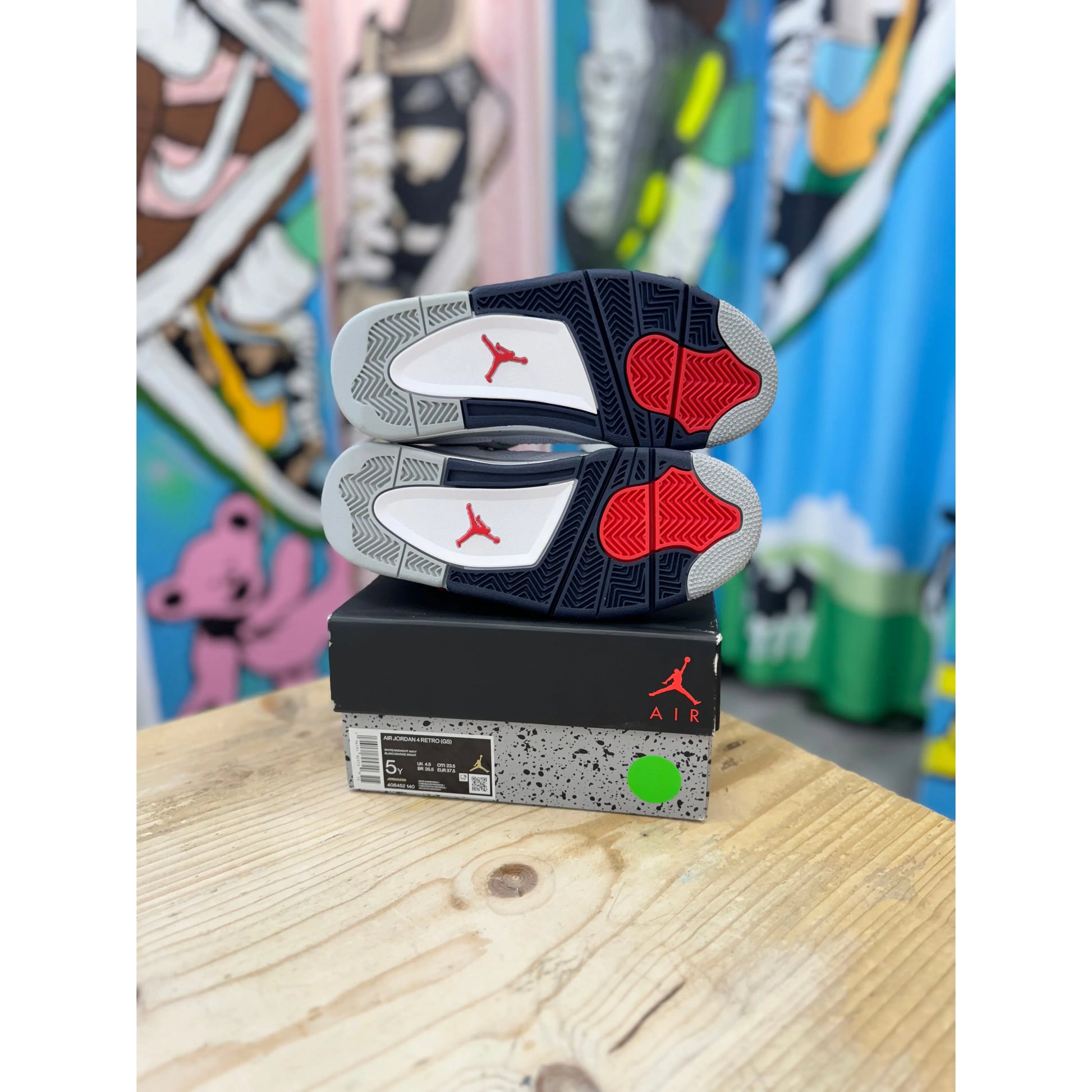 Jordan 4 Midnight Navy GS UK4.5 by Jordan's in Shoes. Available at KershKicks for £240.00. A must-have for fans of Jordan's looking to elevate their style with this Kershkicked.