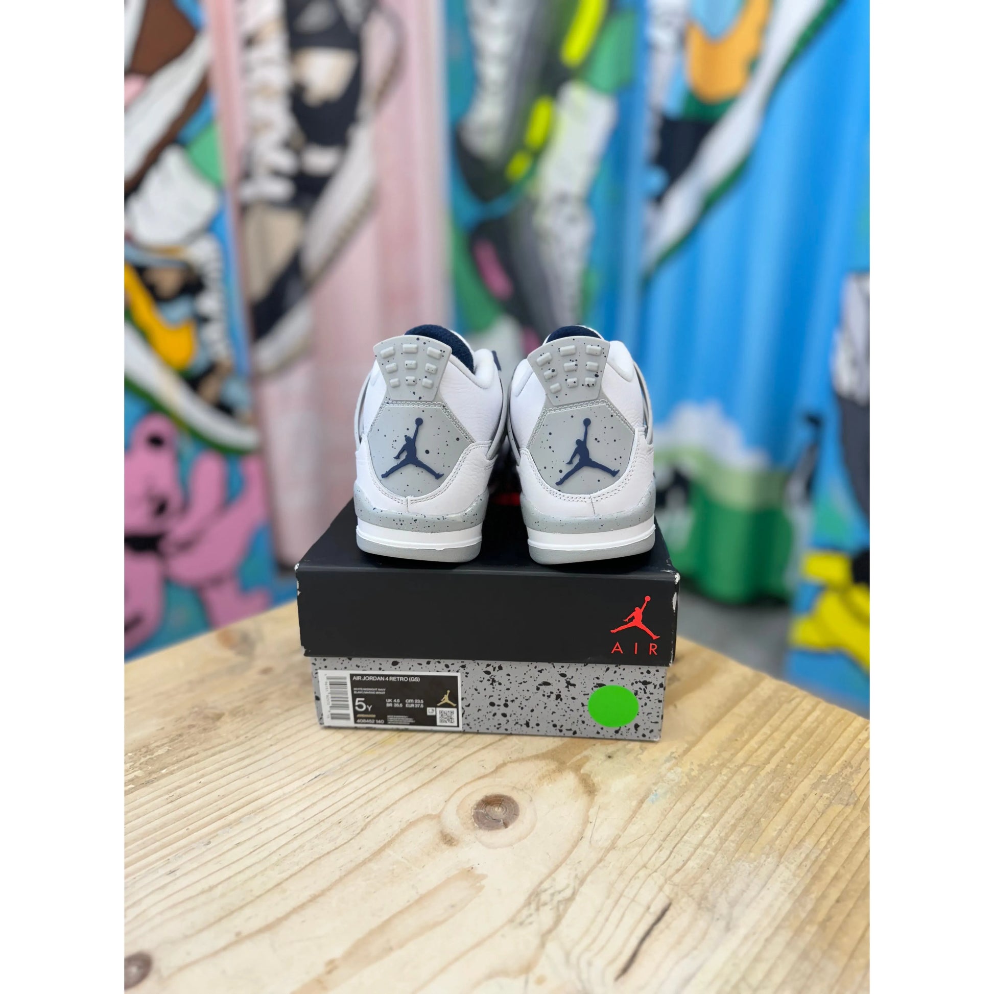 Jordan 4 Midnight Navy GS UK4.5 by Jordan's in Shoes. Available at KershKicks for £240.00. A must-have for fans of Jordan's looking to elevate their style with this Kershkicked.