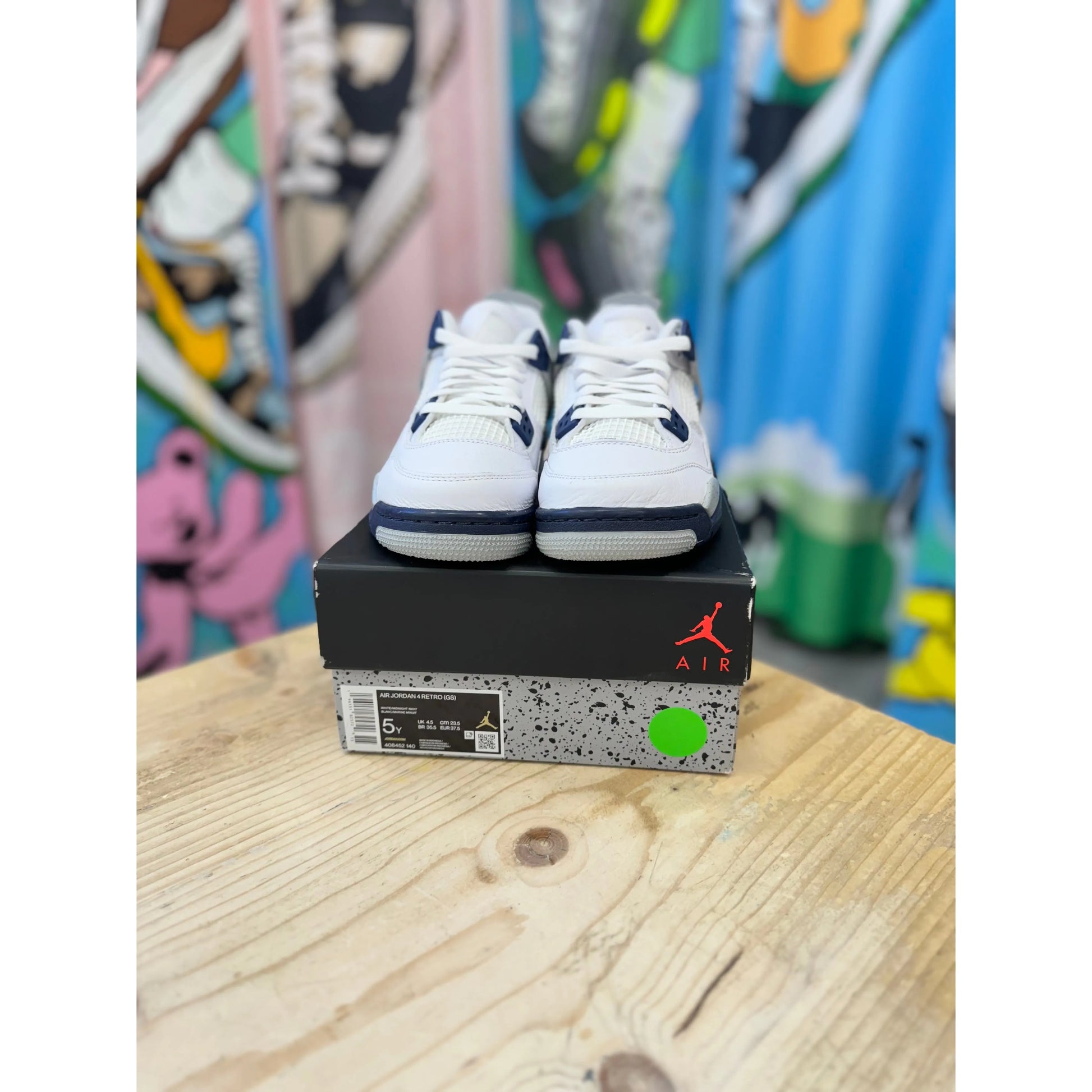 Jordan 4 Midnight Navy GS UK4.5 by Jordan's in Shoes. Available at KershKicks for £240.00. A must-have for fans of Jordan's looking to elevate their style with this Kershkicked.