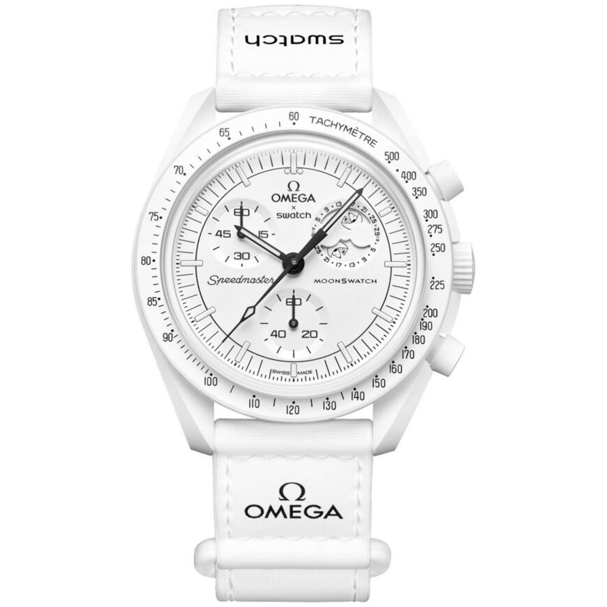 Swatch x OMEGA Mission to the Moonphase ‘Snoopy’ by Swatch in Clothing Accessories. Available at KershKicks for £400.00. A must-have for fans of Swatch looking to elevate their style with this Accessories.