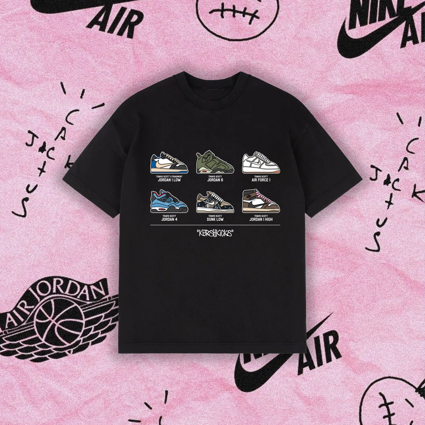 Travis Rotation Tee Black by Travis Scott in Uncategorized. Available at KershKicks for £35.00. A must-have for fans of Travis Scott looking to elevate their style with this T-Shirt.