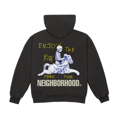 Travis Scott Cactus Jack x Neighborhood Carousel Hoodie Black by Travis Scott in . Available at KershKicks for £225.00. A must-have for fans of Travis Scott looking to elevate their style with this Hoodie.