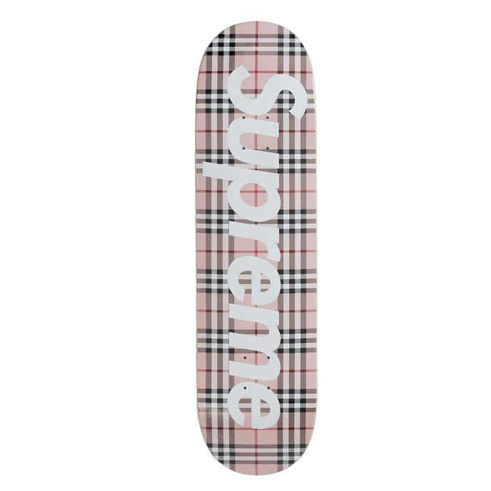 Supreme Burberry Skateboard Deck Pink