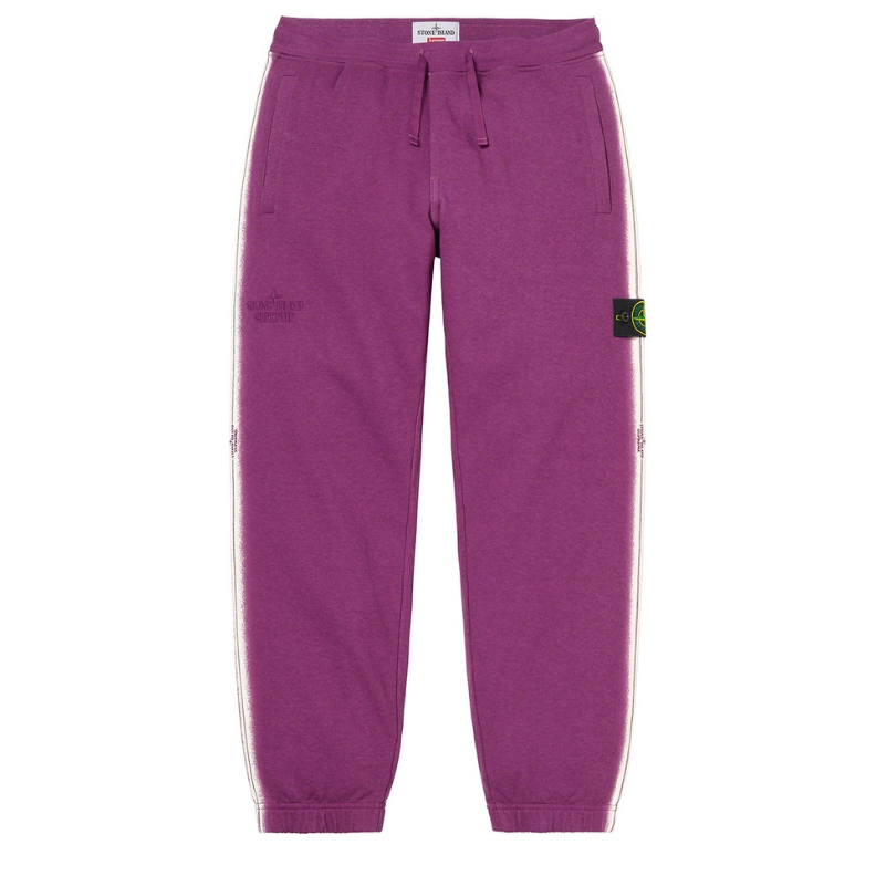 Supreme Stone Island Stripe Sweatpant Purple