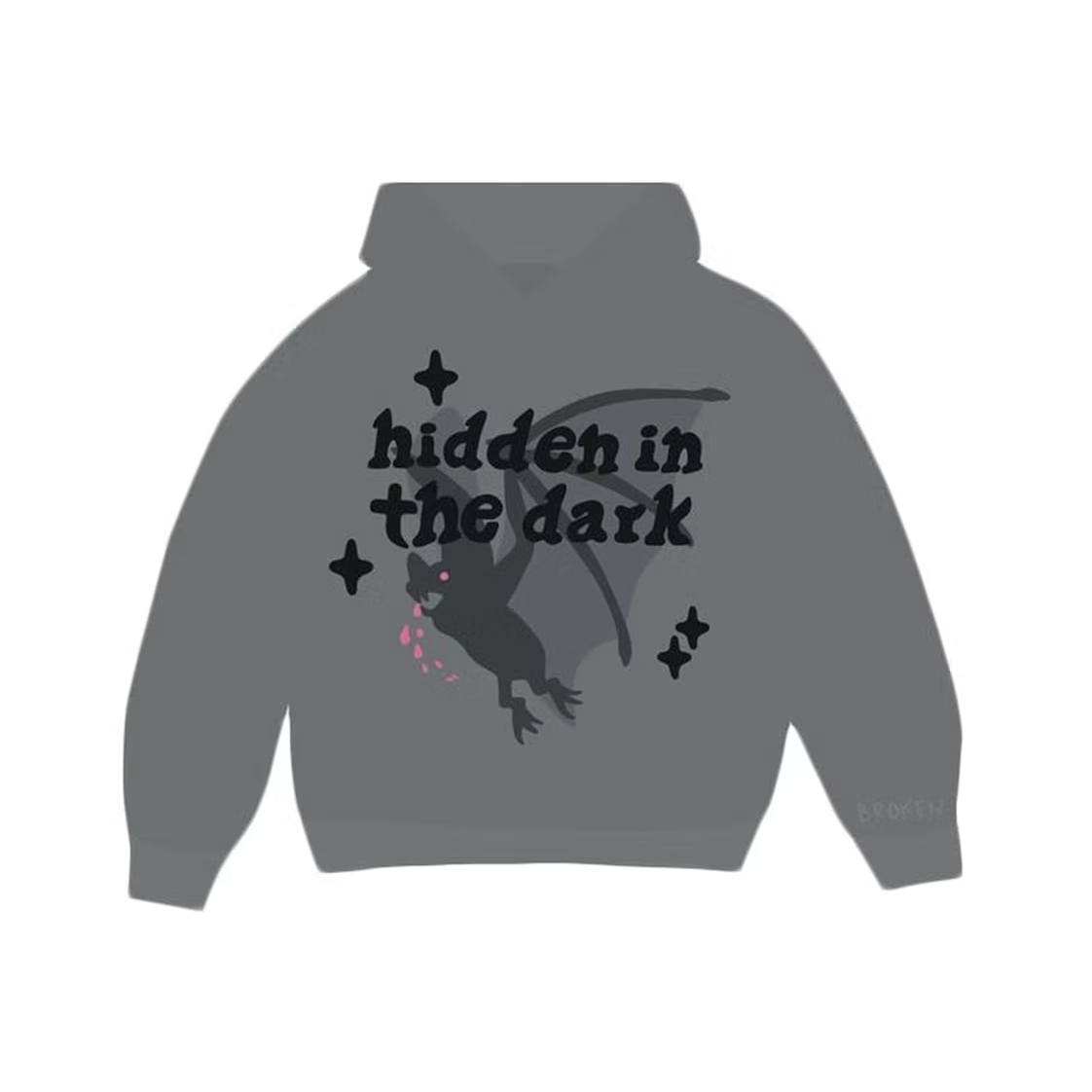 Broken Planet Market Hidden in the Dark Hoodie Shadow Grey