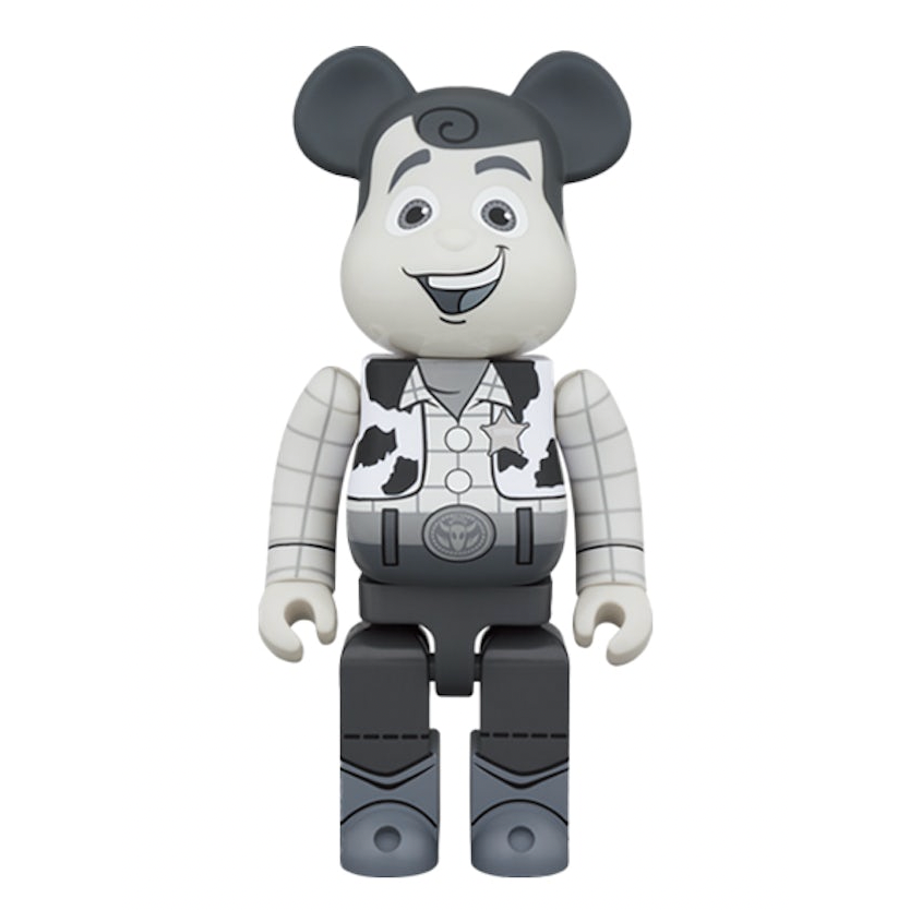Bearbrick x Disney Woody 1000% B&W Ver.