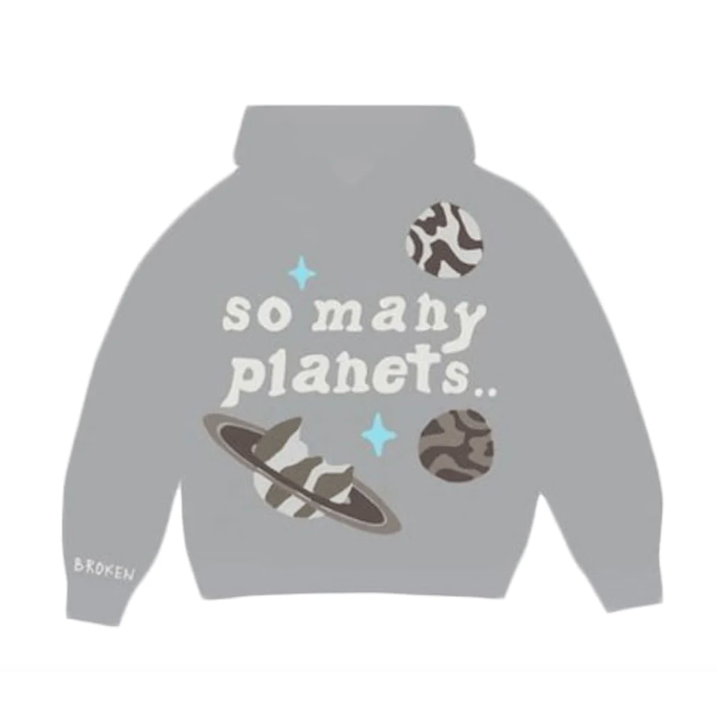 Broken Planet Market So Many Planets Hoodie Grey