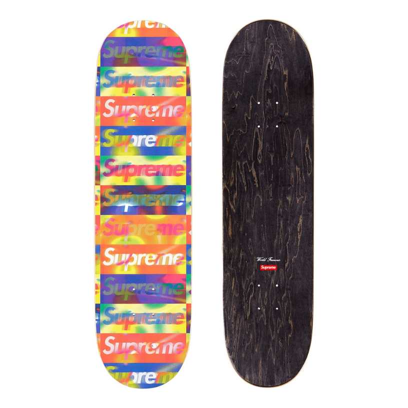 Supreme Distorted Logo Skateboard Deck Yellow