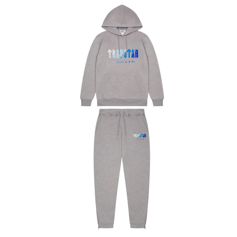 Trapstar Chenille Decoded Hoodie Tracksuit Grey Ice Flavours 2.0 Edition