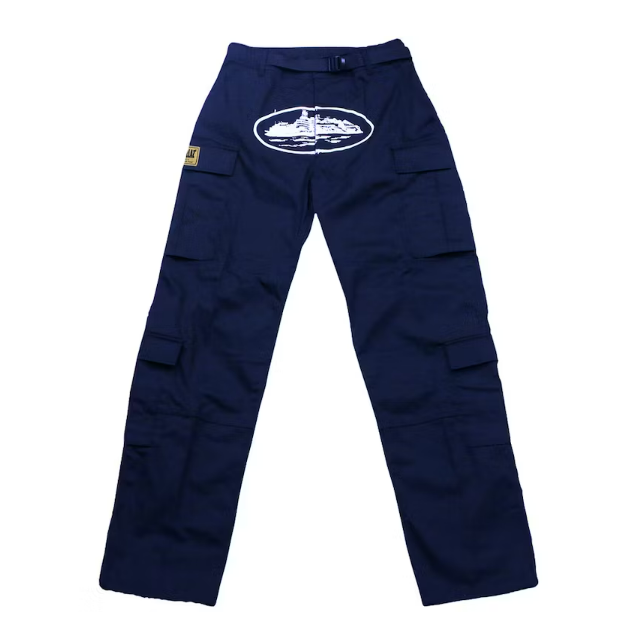 Corteiz Guerillaz* Cargo Pants Navy