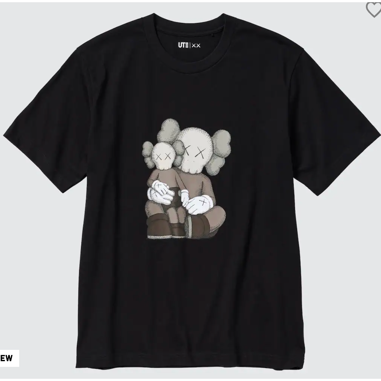 KAWS UT GRAPHIC T-SHIRT BLACK