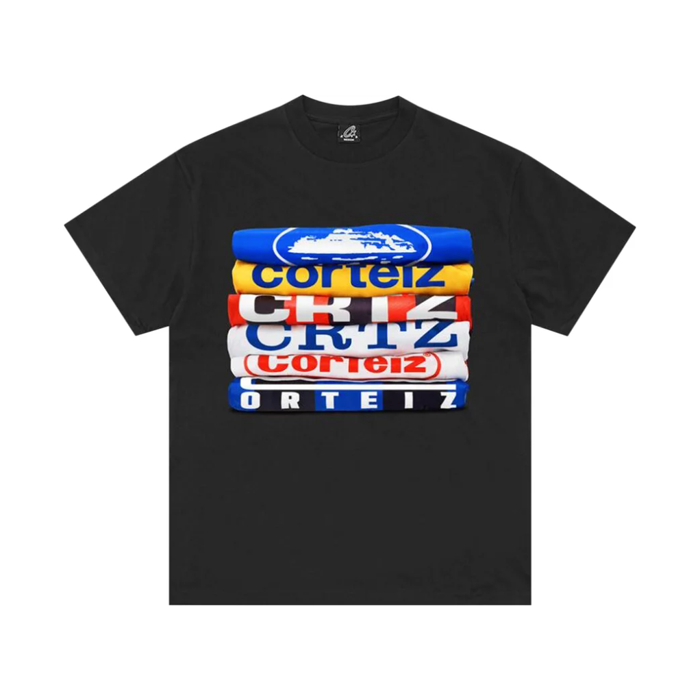 Corteiz Stack Tee Black by Corteiz in . Available at KershKicks for £76.99. A must-have for fans of Corteiz looking to elevate their style with this T-Shirt.