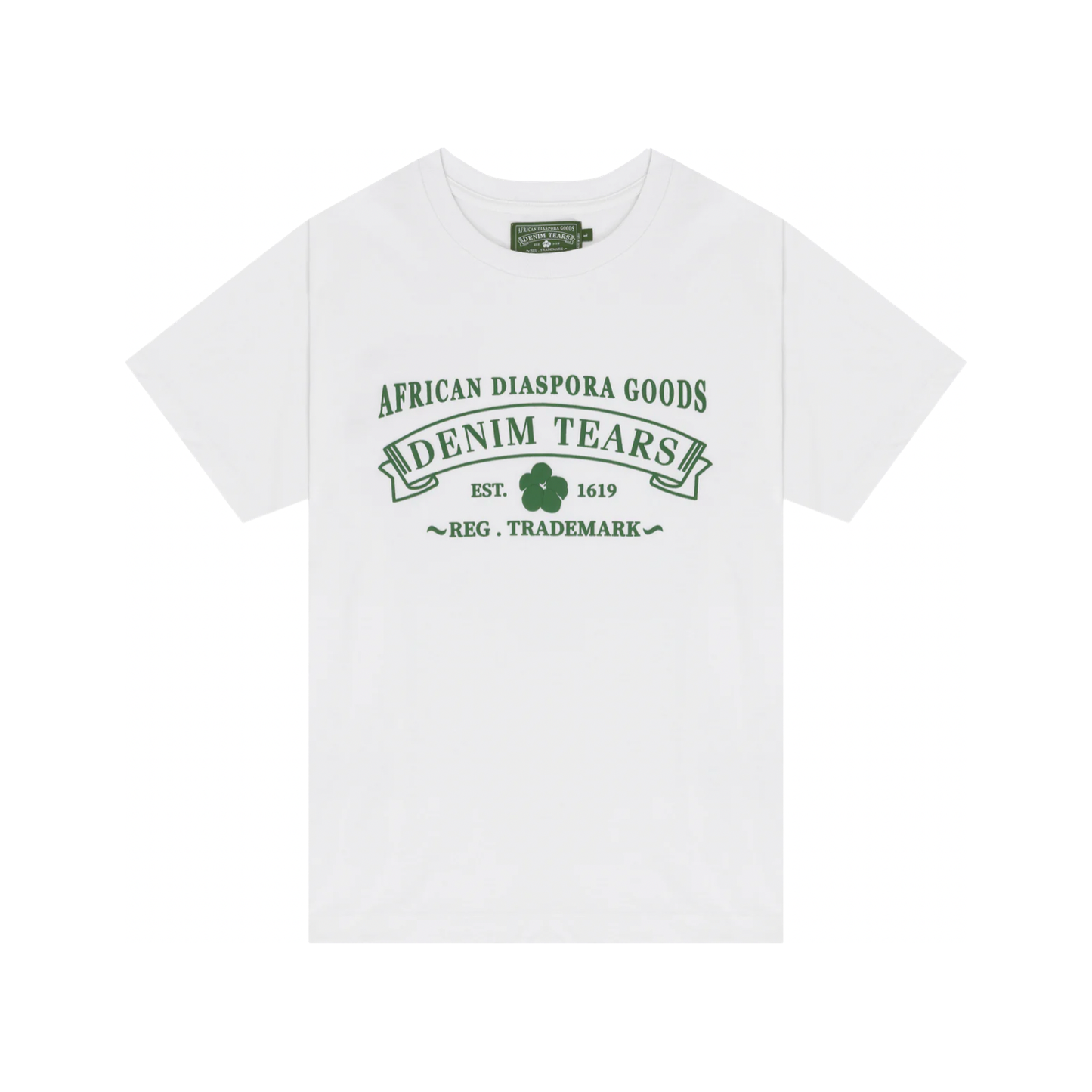 Denim Tears ADG Tee White by Denim Tears in . Available at KershKicks for £95.00. A must-have for fans of Denim Tears looking to elevate their style with this T-Shirt.