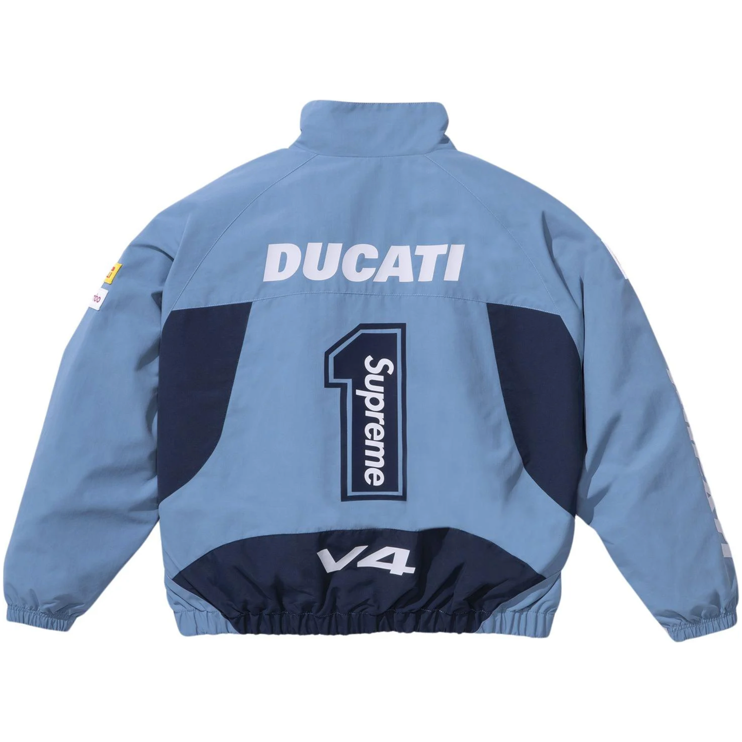 SUPREME®/DUCATI® TRACK JACKET BLUE by Supreme in Clothing. Available at KershKicks for £350.00. A must-have for fans of Supreme looking to elevate their style with this Jacket.