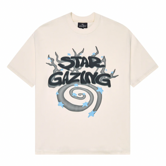 Broken Planet Star Gazing T-Shirt Vanilla White by Broken Planet Market in Clothing. Available at KershKicks for £85.00. A must-have for fans of Broken Planet Market looking to elevate their style with this T-Shirt.