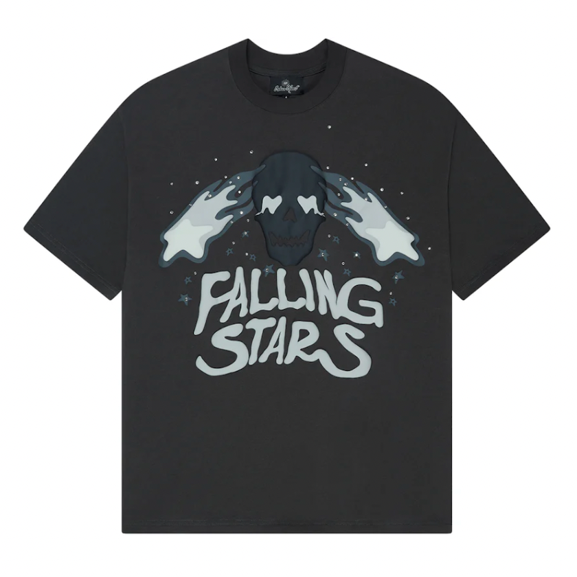 Broken Planet Falling Stars T-Shirt Soot Black Broken Planet