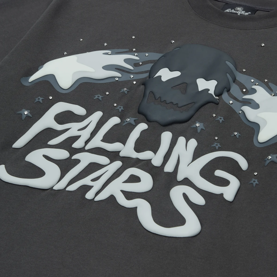 Broken Planet Falling Stars T-Shirt Soot Black by Broken Planet Market in Clothing. Available at KershKicks for £80.00. A must-have for fans of Broken Planet Market looking to elevate their style with this T-Shirt.