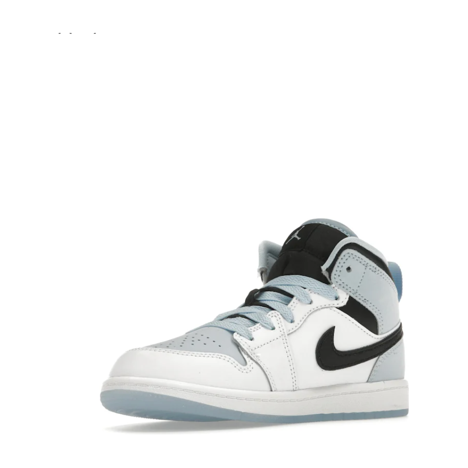 Air Jordan 1 Mid Ice Blue SE 2023 (PS) by Nike in Shoes. Available at KershKicks for £80.00. A must-have for fans of Nike looking to elevate their style with this Kids Trainers.