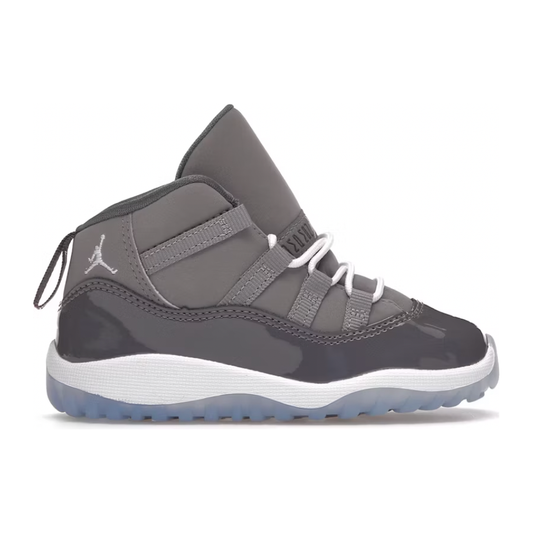 Jordan 11 Retro Cool Grey (2021) (TD) by Jordan's in Shoes. Available at KershKicks for £110.00. A must-have for fans of Jordan's looking to elevate their style with this Kids Trainers.